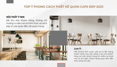 Top 7 phong cách thiết kế quán cafe đẹp 2023