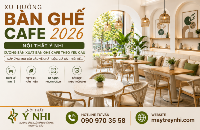 Mẫu bàn ghế cafe đẹp 2026