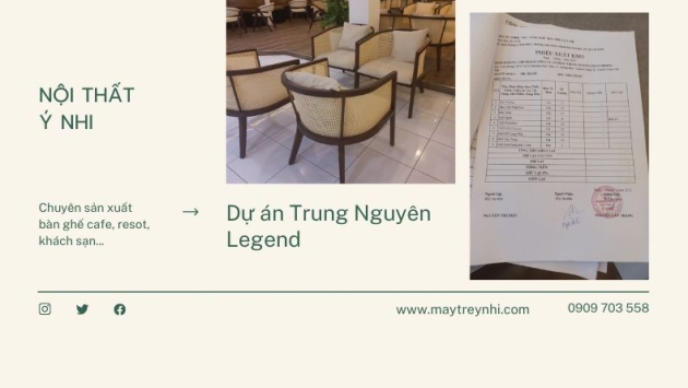 Bàn giao bàn ghế cafe Trung Nguyên Legend Thanh Xuân - Hà Nội