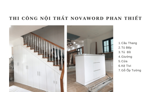 Thi công nội thất chị Phương Novaword Phan Thiết