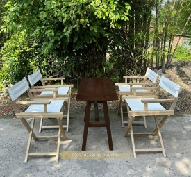 Bộ bàn ghế cafe gỗ 