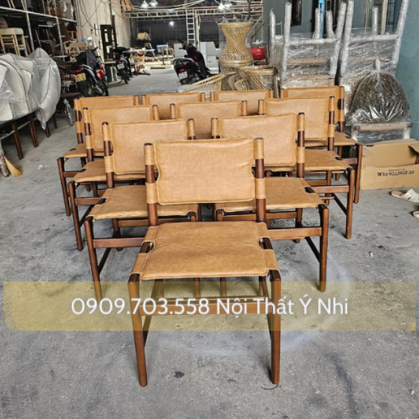 Ghế ăn gỗ ash đan sợi dây dấy xe