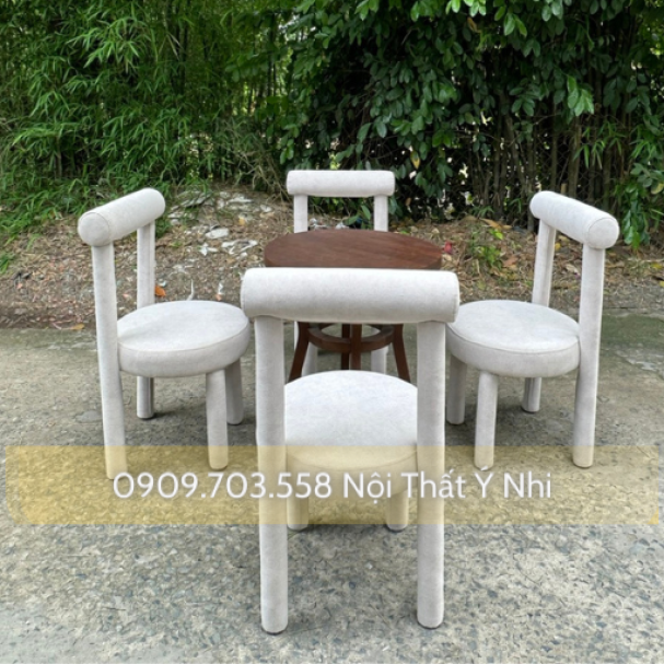 Ghế phòng ăn bằng gỗ bọc nệm phong cách Bắc Âu