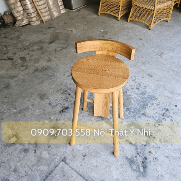 Ghế quầy bar gỗ ash